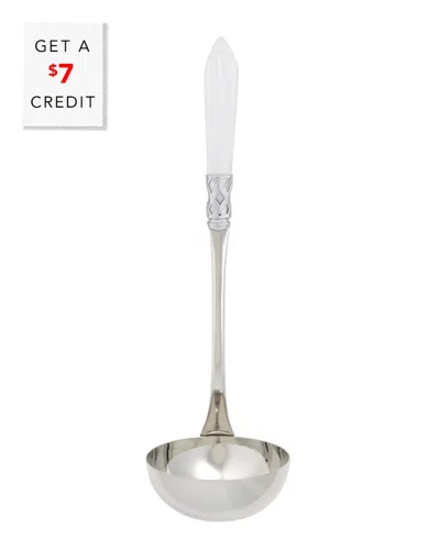 Vietri Aladdin Brilliant White Soup Ladle With $7 Credit