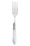 Vietri Aladdin Brilliant Aqua Serving Fork In White