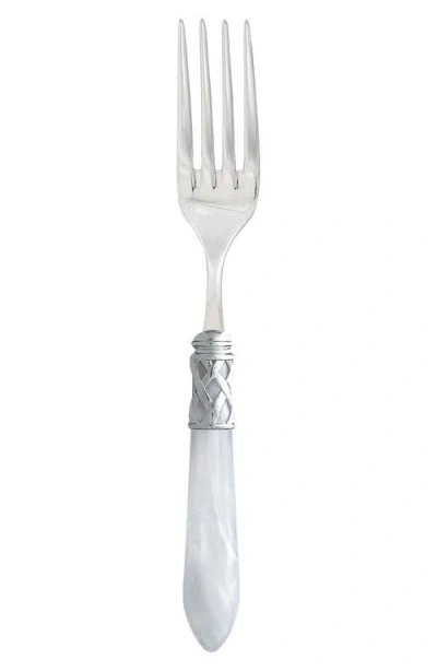 Vietri Aladdin Brilliant Aqua Serving Fork In White