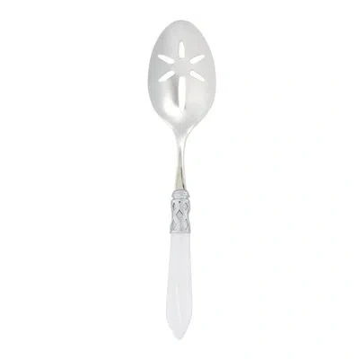 Vietri Aladdin Slotted Serving Spoon In Brilliant White