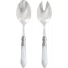 Vietri Aladdin Brilliant White Salad Server Set In White