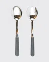 Vietri Albero Oak 2-piece Salad Server Set In Grey