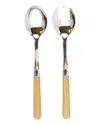 Vietri Albero Elm Salad Server Set In Wood