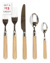 Vietri Albero Oak 5-piece Flatware Set In Brown
