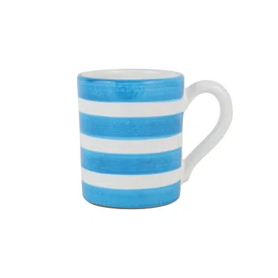 Vietri Amalfitana Handmade Terra Cotta Coffee Mug In Aqua