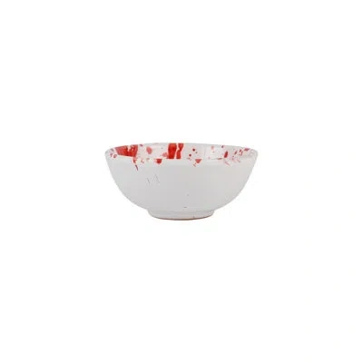 Vietri Amalfitana Splatter Dipping Bowl In Red