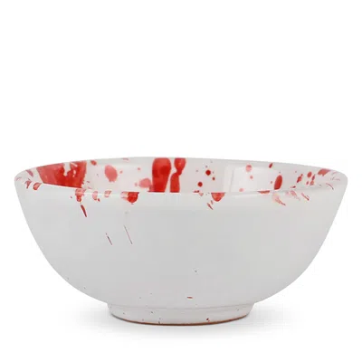 Vietri Amalfitana Splatter Dipping Bowl 4" In Red
