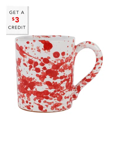 Vietri Amalfitana Splatter Mug In Red