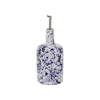 Vietri Amalfitana Splatter Olive Oil Bottle In Cobalt