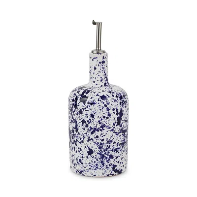 Vietri Amalfitana Splatter Olive Oil Bottle In Dark Blue