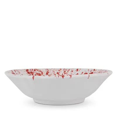 Vietri Amalfitana Splatter Serving Bowl In Red