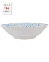 Vietri Amalfitana Splatter Serving Bowl In Aqua