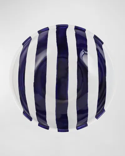 Vietri Amalfitana Stripe Cereal Bowl In Blue
