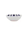 Vietri Amalfitana Aqua Stripe Cereal Bowl 5.5'' In Cobalt