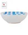 Vietri Amalfitana Stripe Cereal Bowl With $5 Credit In Blue