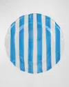 Vietri Amalfitana Stripe Dinner Plate In Turquoise/