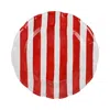 Vietri Amalfitana Stripe Dinner Plate In Red