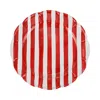 Vietri Amalfitana Stripe Round Platter In Red