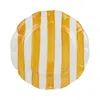 Vietri Amalfitana Stripe Salad Plate In Yellow