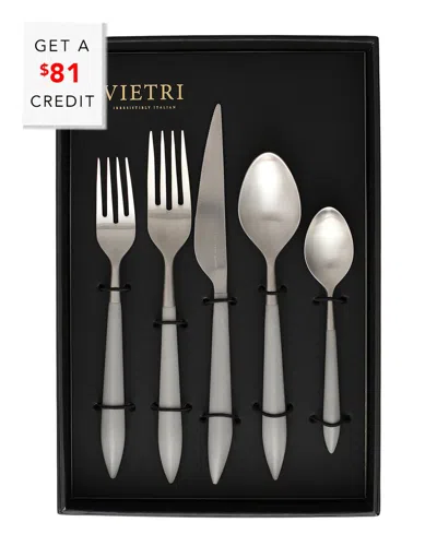 Vietri Ares Argento 20pc Flatware Set In Grey