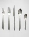 Vietri Ares Argento & Black 5-piece Place Setting In Light Gray