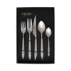 Vietri Ares Argento & Light Gray 20 Piece Flatware Set In Silver