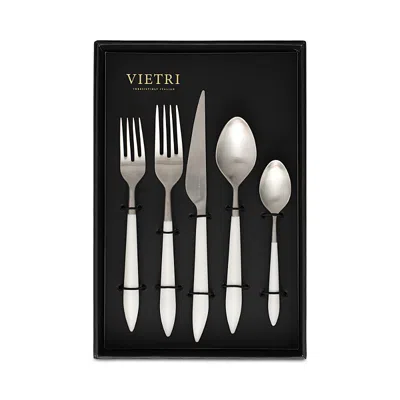 Vietri Ares Argento 20pc Flatware Set In White