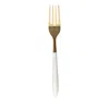 Vietri Ares Oro And White Serving Fork In Gold