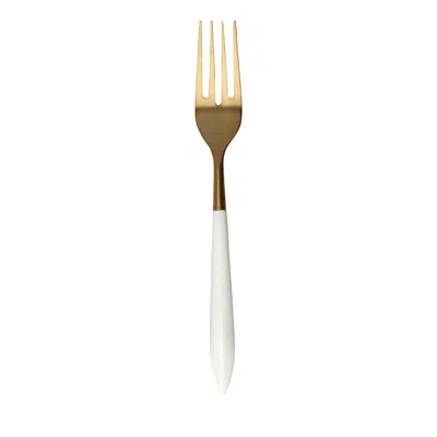 Vietri Ares Oro And White Serving Fork In Gold