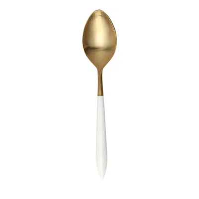Vietri Ares Oro And White Serving Spoon In Gold