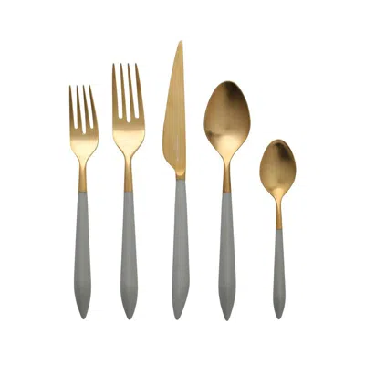 Vietri Ares Oro Five-piece Place Setting In Gold