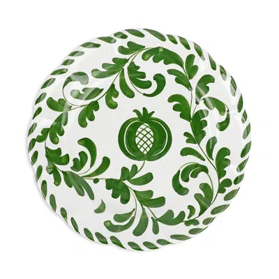 Vietri Arezzo Aqua Salad Plate In Green