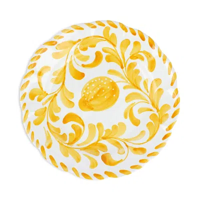 Vietri Arezzo Aqua Salad Plate In Yellow