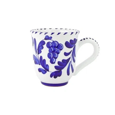 Vietri Arezzo Cobalt Mug In White,cobalt