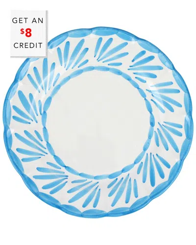 Vietri Arezzo Dinner Plate With $8 Credit In Blue