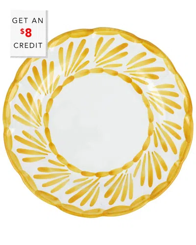Vietri Arezzo Dinner Plate With $8 Credit In Gold
