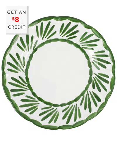 Vietri Arezzo Dinner Plate With $8 Credit In Green