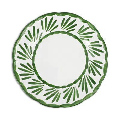 Vietri Arezzo Green Dinner Plate