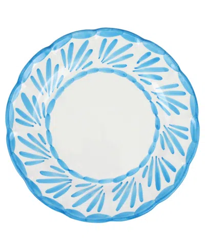 Vietri Arezzo Round Dinner Plate In Blue