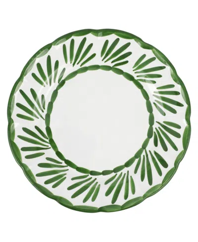 Vietri Arezzo Round Dinner Plate In Green