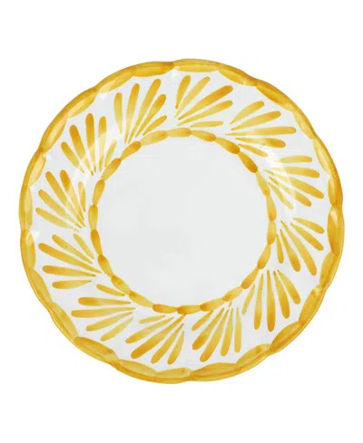 Vietri Arezzo Round Dinner Plate In Gold