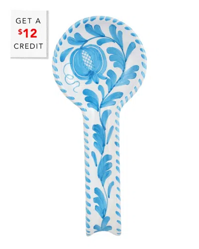 Vietri Arezzo Spoon Rest With $12 Credit In Blue