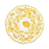 Vietri Arezzo Yellow Round Platter In Yellow