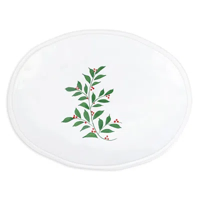 Vietri Aria Holiday Oval Platter In Green