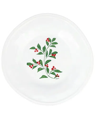Vietri Aria Holiday Salad Plate In White