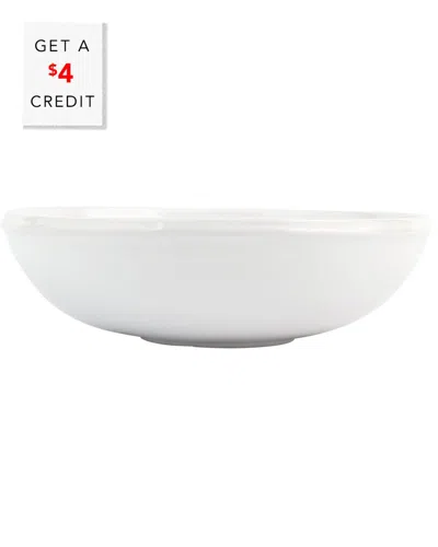 Vietri Aria Pasta Bowl With $4 Credit In White