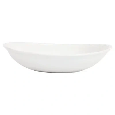 Vietri Aria White Oval Shallow Bowl