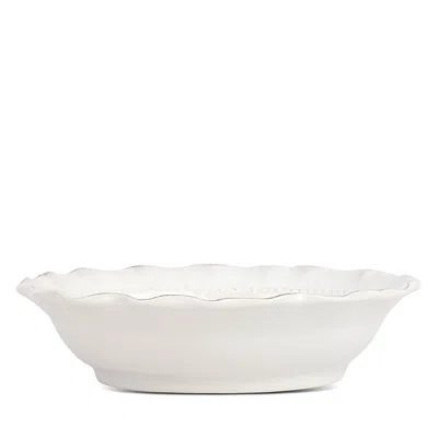 Vietri Ash Small Oval Bowl In White