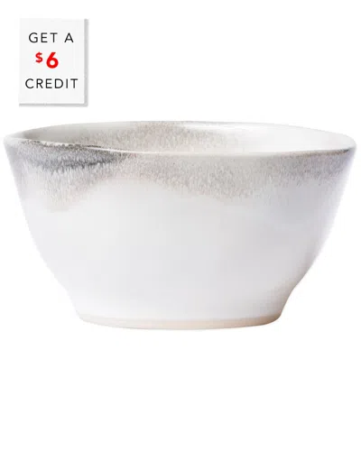 Vietri Aurora Ash Cereal Bowl With $6.3 Credit In Grey