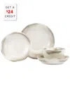 Vietri Aurora Ash Four-piece Place Setting In Taupe